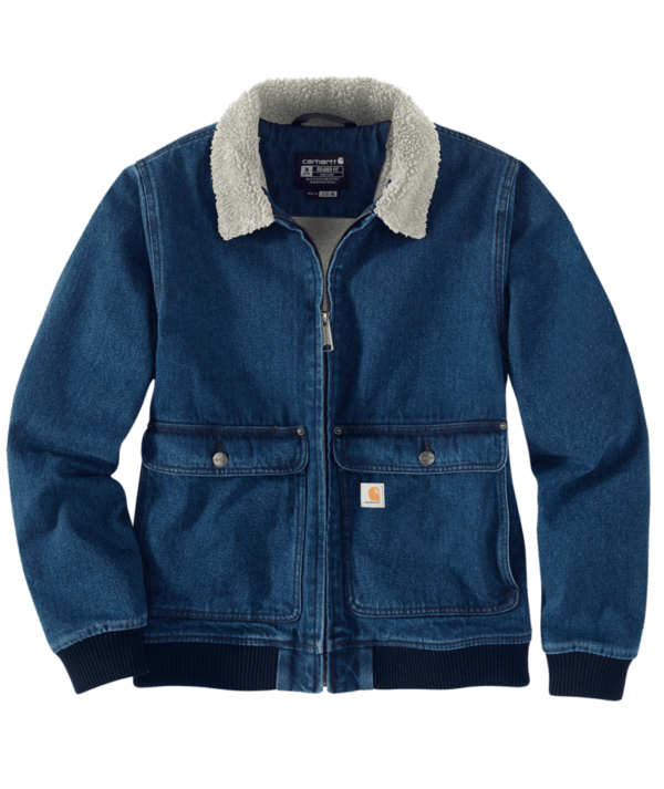 RUGGED FLEX® RELAXED FIT DENIM SHERPA-LINED JACKET